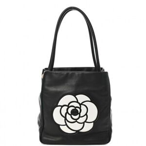 CHANEL BLACK, Camellia RARE TOTE.